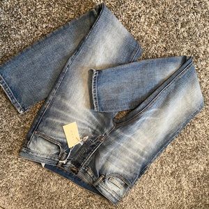 MNML M129 light wash slim straight jeans